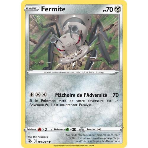 Carte Pokemon - Fermite - 184/264 - Épée Et Bouclier 8 - Poing De F... on Productcaster.