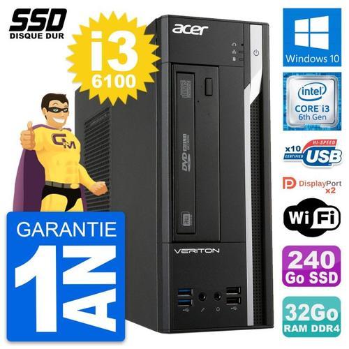 PC Acer Veriton X4640G SFF Intel Core i3-6100 RAM 32Go SSD 240Go Wi... (Reconditionné) on Productcaster.