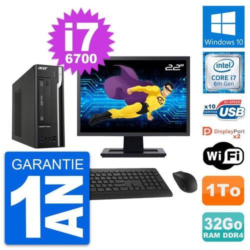 PC Acer X4640G SFF Ecran 22" Intel i7-6700 RAM 32Go Disque 1To Wind... (Reconditionné) on Productcaster.