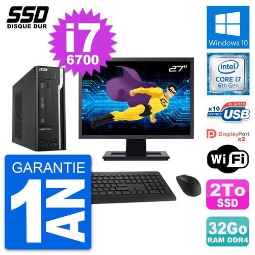 PC Acer Veriton X4640G SFF Ecran 27" i7-6700 RAM 32Go SSD 2To Windo... (Reconditionné) on Productcaster.