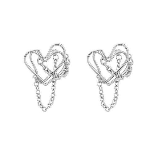 Boucles D'oreilles Simples Pour Femmes, Design De Chaîne, Tendance,... on Productcaster.