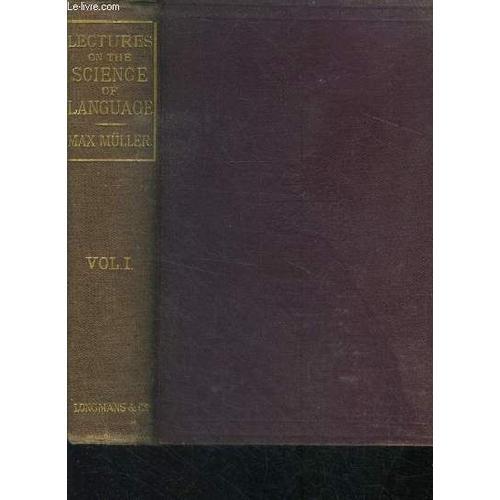 Lectures On The Science Of Language - Volume 1 ( In Two Volumes, Vo... on Productcaster.