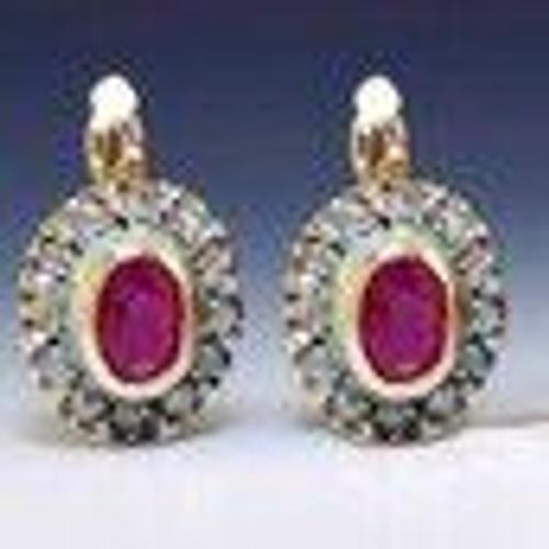 Boucles D'oreilles En Rubis De Sang Pour Femmes, Bijoux De Luxe, Cl... on Productcaster.