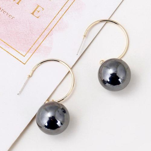 Boucles D'oreilles En Perles Rondes Pour Femmes, Bijoux Français En... on Productcaster.