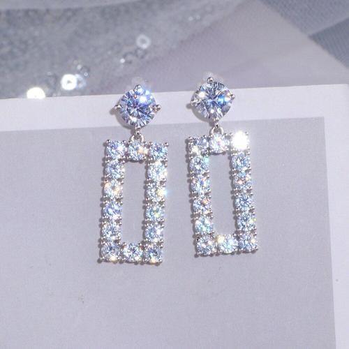 Boucles D'oreilles En Zircon Cubique Pour Femmes, Bijoux De Luxe, C... on Productcaster.