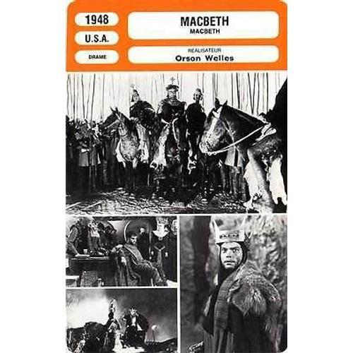 Fiche Monsieur Cinema Macbeth (1948) on Productcaster.