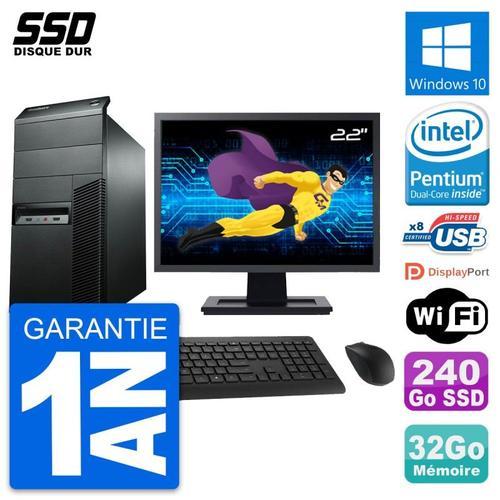 PC Tour Lenovo M92p Ecran 22" Pentium G2020 RAM 32Go SSD 240Go Wind... (Reconditionné) on Productcaster.