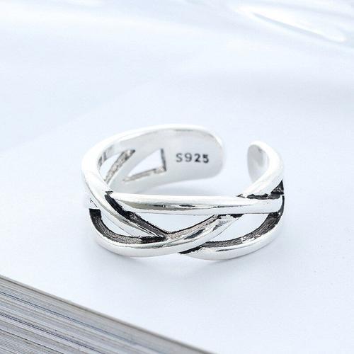 Bague Ouverte En Argent Sterling 925 Pour Femmes, Bijou De Haute Qu... on Productcaster.