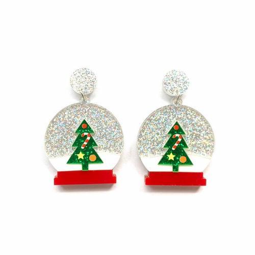 Boucles D'oreilles En Acrylique Pour Femme, Bijoux De Noël À Paille... on Productcaster.