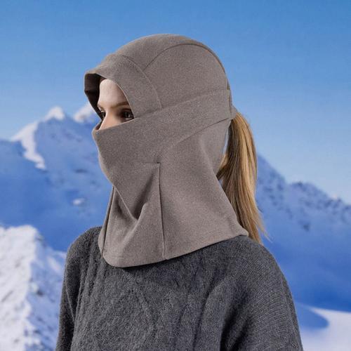 Masque Facial Chaud D'hiver, Coiffe Avec Trou Pour Queue De Cheval ... on Productcaster.