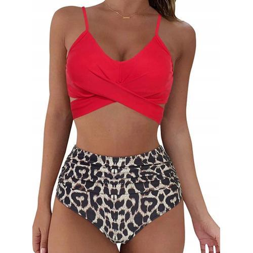 Maillot De Bain Deux Pièces Culotte Taille Haute Bikini Cravate Xl ... on Productcaster.