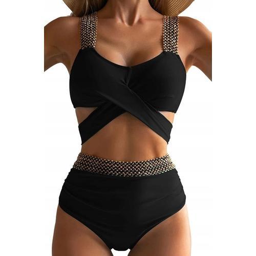 Maillot De Bain Deux Pièces Culotte Taille Haute Bikini Cravate Xxl... on Productcaster.