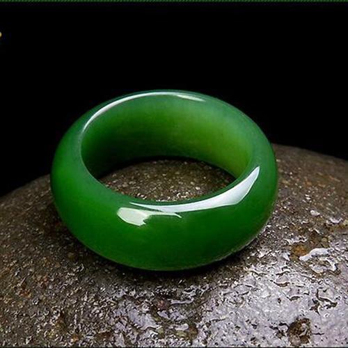 Bague En Jade Hetian Vert Naturel, Amulette En Jadéite Chinoise, Bi... on Productcaster.