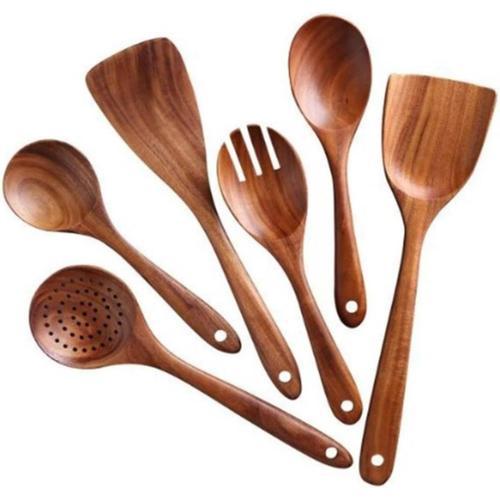 6 Pièces. Ensemble D'ustensiles De Cuisine En Bois, Ensemble D'uste... on Productcaster.