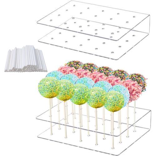 Transparent 2 pièces de support de cake pop, avec 200 tiges de cake... on Productcaster.