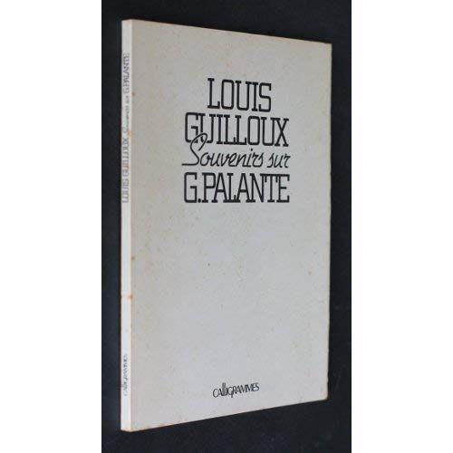 Souvenirs Sur G. Palante Board Book Jan 01, 1980 Guilloux Louis on Productcaster.