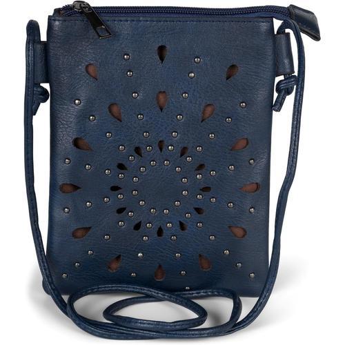 Bleu Foncé Mini sac à bandoulière pour femmes avec découpes en form... on Productcaster.