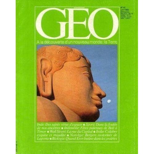 Geo N?40, Juin 1982 -Inde, Sport, Indonesie, Italie, Norvege, Biolo... on Productcaster.