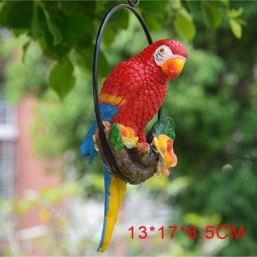 Statue de jardin Tropical, Simulation perroquet oiseaux perchoirs s... on Productcaster.