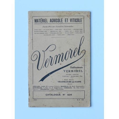 Catalogue Publicitaire Matériel Agricole Et Viticole " Vermorel" on Productcaster.