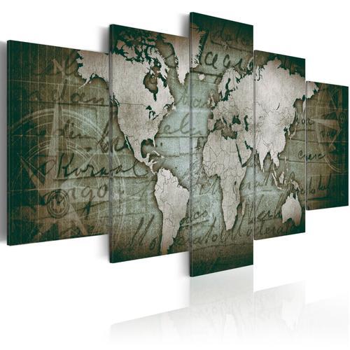 Tableau Cartes du monde Emerald Map 100 x 50 cm on Productcaster.