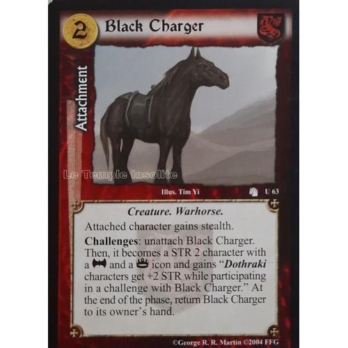 Carte A Game Of Thrones Ccg - Black Charger U#63 on Productcaster.