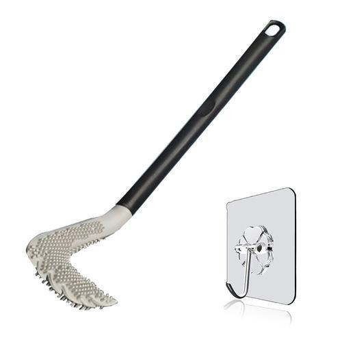 Brosse de nettoyage d'angle en Siliicone, brosse de toilette pliabl... on Productcaster.