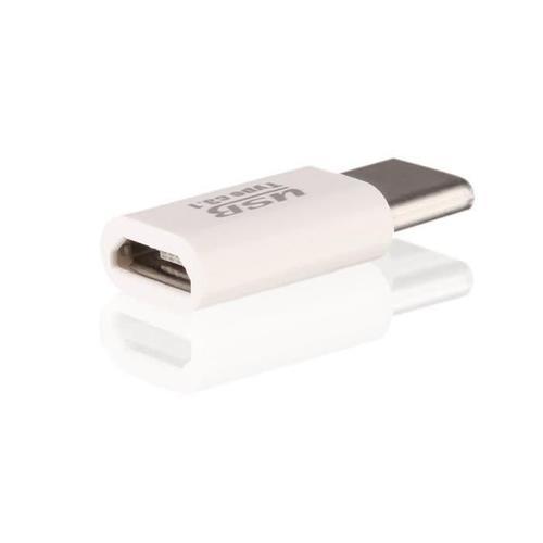 Adaptateur Micro USB vers Micro USB Type C 3.1 blanc on Productcaster.