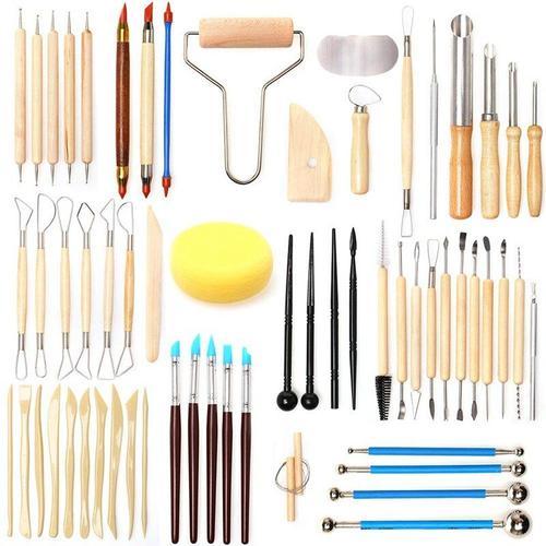 Ensemble d'outils en argile céramique, 61 pièces, outils en argile ... on Productcaster.