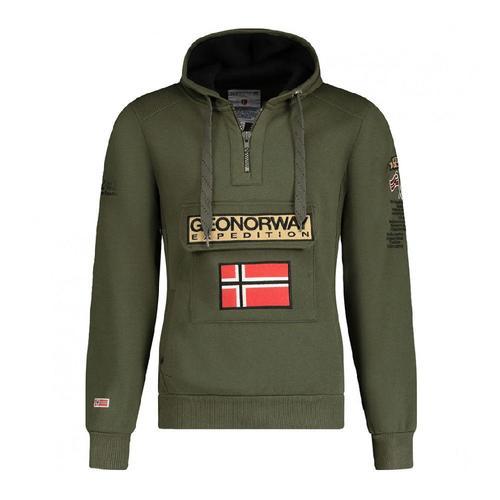 Sweat À Capuche Kaki Homme Geographical Norway Gymclass Assor on Productcaster.