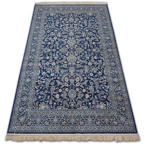 60x100 Cm Tapis Windsor 22935 Jacquard Bleu Foncé - Fleurs on Productcaster.