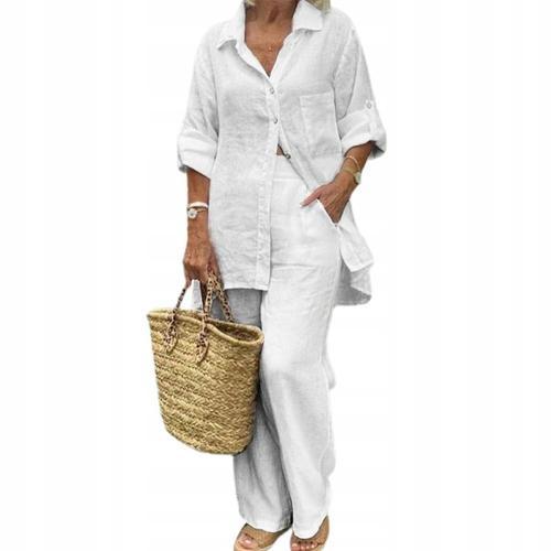 Chemise Et Pantalon En Coton Et Lin Pour Femme Xxxl Fs60840 on Productcaster.