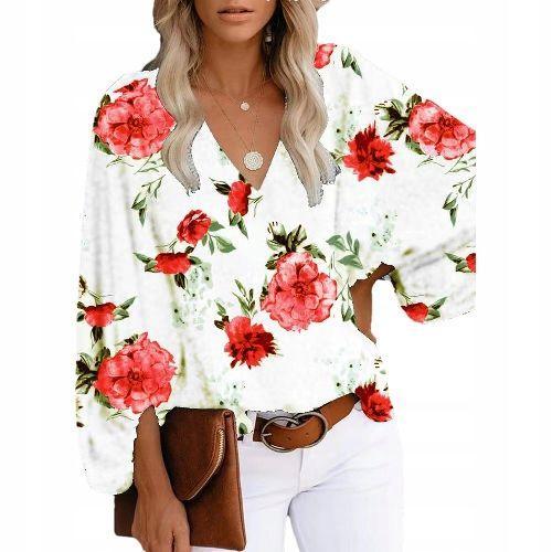 Blouse Élégante À Manches Longues Pour Femme Fleurs Xxl Fs61139 on Productcaster.