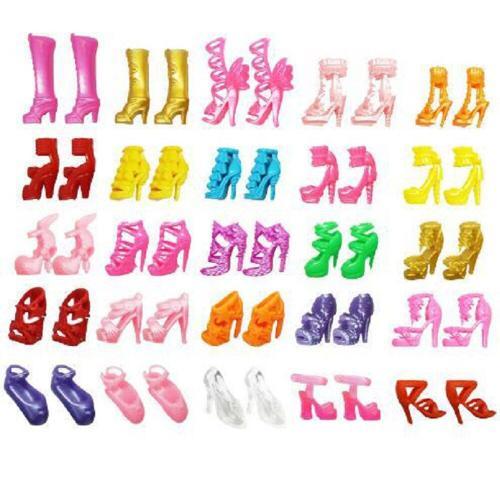 Chaussures De Poupée Barbie, 60 Paires, Vêtements Quotidiens, Tenue... on Productcaster.