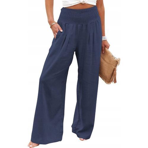 Pantalon Ample En Coton Lin Femme, Air, Nombreuses Couleurs Xxxl Fs... on Productcaster.