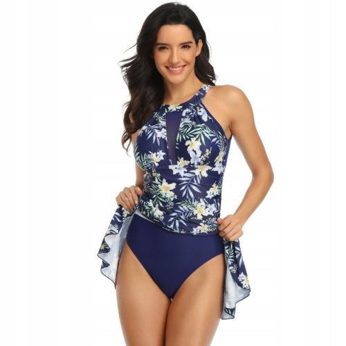 Maillot De Bain Bikini Une Pièce Femme Avec Jupe En Maille L Fs64119 on Productcaster.