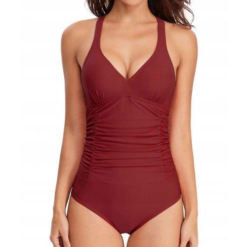 Maillot De Bain Minceur Une Pièce Femme Avec Rides Xl Fs64348 on Productcaster.