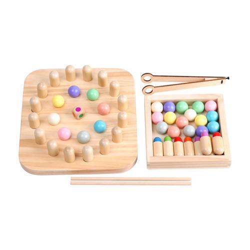 Ensemble De Jeux De Société Montessori En Bois, Perles À Clip Arc-E... on Productcaster.