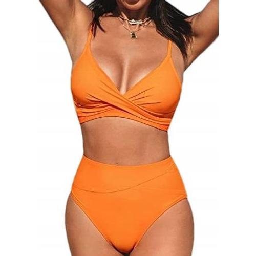 Maillot De Bain Deux Pièces Femme, Taille Haute, Rembourré Push Up ... on Productcaster.