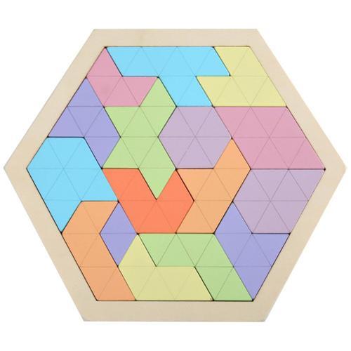 Puzzle En Bois Coloré Pour Enfants, Jeu Pratique, Intellectuel, Cad... on Productcaster.