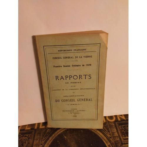 Conseil Général De La Vienne - Première Session Ordinaire De 1929 -... on Productcaster.