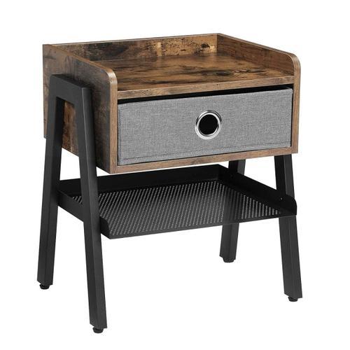 Lettir - Table D'appoint Style Rustique Chambre - 52.5x46.3x35 Cm -... on Productcaster.