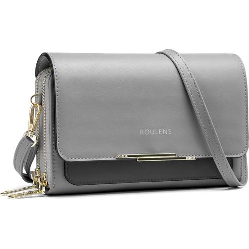 B-gris Clair/Gris Foncé Sac Téléphone Portable Femme - Petit Sac Ba... on Productcaster.