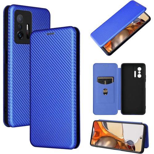 Compatible Avec Coque Xiaomi 11t Pro, Mince Flip Fibre De Carbone T... on Productcaster.