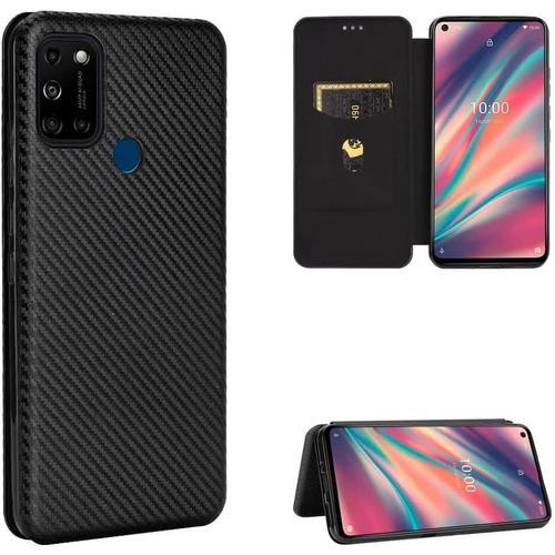 Compatible Avec Coque Wiko View 5 Plus, Mince Flip Fibre De Carbone... on Productcaster.