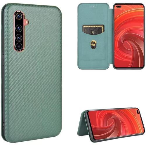 Compatible Avec Coque Oppo Realme X50 Pro, Mince Flip Fibre De Carb... on Productcaster.