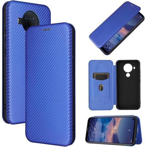 Compatible Avec Coque Nokia 5.4, Mince Flip Fibre De Carbone Test D... on Productcaster.