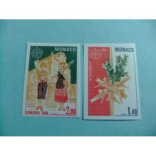 Monaco 1981 Europe Cept Folklore Yvert 1273/1274 ** Mnh Non Denteleé on Productcaster.