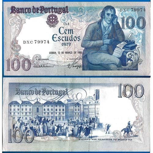 Portugal 100 Escudos 1985 Barbosa Du Bocage Escudo Billet Europe on Productcaster.