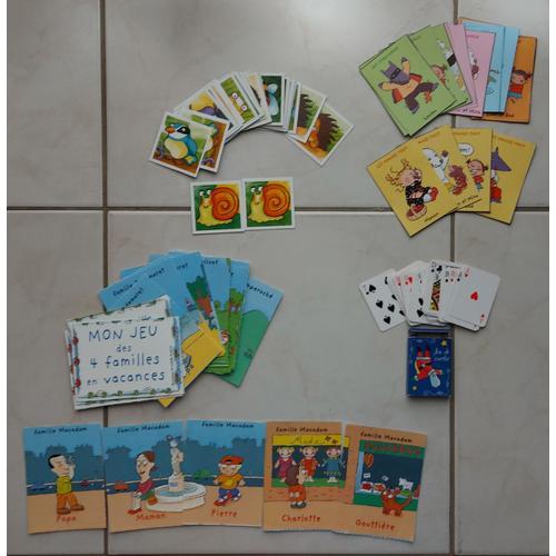 Lot 4 Jeux De Cartes Pour Petit : 1 Mémory + 2 Jeux 7 Familles + Je... on Productcaster.